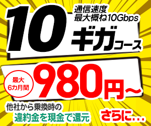 eo光 超高速10ギガコースが980円～